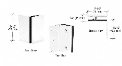 CRL White Geneva Series Wall Mount Bracket