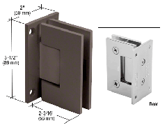 CRL Oil Rubbed Bronze Geneva 037 Series Wall Mount Full Back Plate Standard Hinge