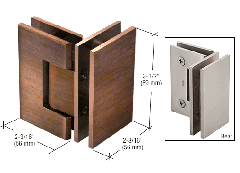 CRL Antique Brushed Copper Geneva 092 Series 90 Degree Glass-to-Glass Hinge