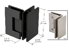 CRL Matte Black Geneva 092 Series 90 Degree Glass-to-Glass Hinge