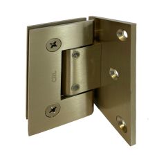 CRL Brushed Bronze Geneva Series Off Set, Wall Mount, Adjustable Hinge