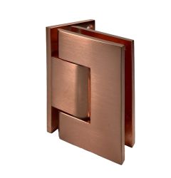 CRL Brushed Copper Geneva Series Off Set, Wall Mount, Adjustable Hinge