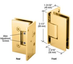 CRL Adjustable Gold Plated Wall Mount Offset Back Plate