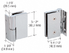 CRL Brushed Stainless Single Acting Right Hand Wall-to-Glass Gate Hinge