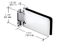 CRL Chrome Grande 037 Series Wall Mount Standard Back Plate Hinge