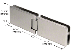 CRL Brushed Nickel Grande 180 Series 180 Degree Glass-to-Glass Hinge