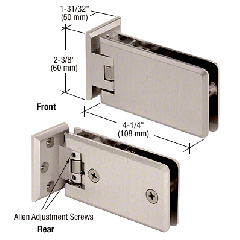 CRL Brushed Nickel Adjustable Offset Wall Mount Grande Series Hinge