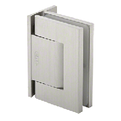 CRL Satin Nickel Oil Dynamic Offset Back Plate Wall-to-Glass Hinge - Hold Open