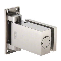 CRL Satin Nickel Oil Dynamic Hydraulic 'All-Glass' One Way Door Hinge