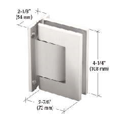 CRL Satin Nickel Vernon Full Back Plate Wall-to-Glass Hinge - NHO