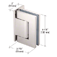 CRL Satin Nickel Vernon Offset Back Plate Wall-to-Glass Hinge - NHO