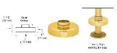 CRL Polished Brass Canopy for 2" Tubing