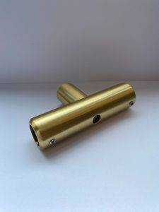 CRL Satin Brass T-Bracket for Support Bar