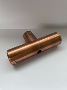 CRL Antique Brushed Copper T-Bracket for Support Bar