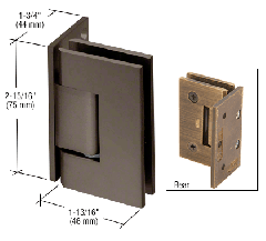 CRL Oil Rubbed Bronze Junior Geneva 044 Series Wall Mount Offset Back Plate Hinge