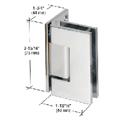 CRL Chrome Junior Geneva 344 Series Adjustable Wall Mount Offset Back Plate Hinge