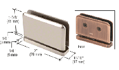 CRL Polished Nickel Junior Prima 01 Series Top or Bottom Mount Hinge