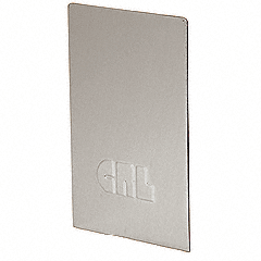 CRL Brushed Aluminium End Cap for 9BL21 Series Laminated Square Base Shoe