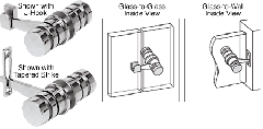 CRL Polished Chrome 180 Degree Knob Latch