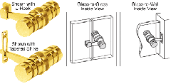 CRL Gold Plated 180 Degree Knob Latch