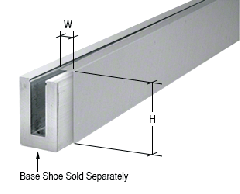 CRL Brushed Stainless 3 m Cladding for L56S, L21S, and L25S Series Square Aluminum Base Shoe