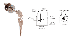 CRL Chrome Keyed Alike Lock for Cabinet Sliding Glass Door