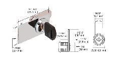 CRL Chrome Keyed Alike Lock for Cabinet Swinging Glass Door
