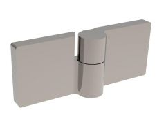 CRL Chrome LUGANO Left Hand 180° Glass-Glass Hinge