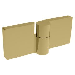 CRL Satin Brass Lugano Left Hand 180° Glass-Glass Hinge, Rise-Fall Action, Flush Mount