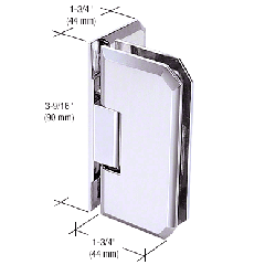 CRL Chrome Monaco 044 Series Wall Mount Offset Back Plate Hinge