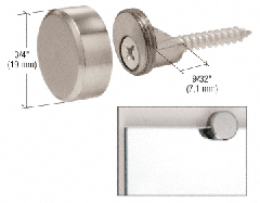 CRL Brushed Nickel Round Mirror Clip Set