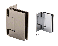 CRL Brushed Nickel Wall Mount Offset Plate Melbourne Hinge with Cover Plate