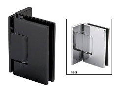 CRL Matte Black Wall Mount Offset Plate Melbourne Hinge with Cover Plate