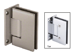 CRL Brushed Nickel Wall Mount Full Back Plate Melbourne Hinge