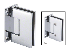 CRL Polished Chrome Wall Mount Full Back Plate Melbourne Hinge