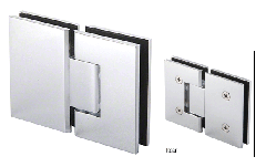 CRL Polished Chrome 180 Degree Glass-to-Glass Melbourne Hinge