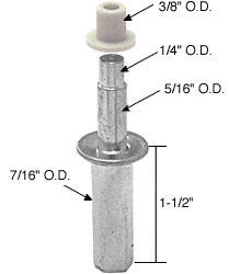 CRL 1/4" Bi-Fold Door Top Pivot for Acme and Cox