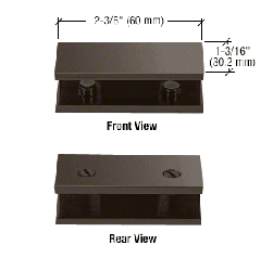 CRL Oil Rubbed Bronze No-Drill Fixed Panel Glass Clamp