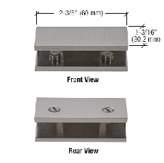 CRL Brushed Nickel No-Drill Fixed Panel Glass Clamp