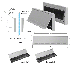 CRL Satin Anodized 3" x 11-1/2" No-Draft Mail Slot - New Style