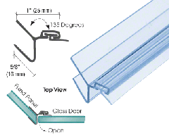 CRL 135 Degree Strike Jamb Seal for 5/16" Glass