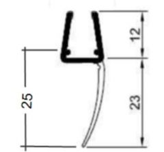 CRL 'Y' Jamb Seal with Soft Leg  for 6mm (1/4") and 8mm (5/16") Glass