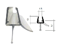 CRL Clear Co-Extruded Bottom Wipe with Drip Rail for 6-8 mm Glass, 2500 mm