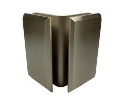 CRL Brushed Bronze Pinnacle, Glass-To-Glass Bracket