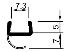 CRL Translucent Vinyl Seal with Sealing Lip for 8 mm Glass