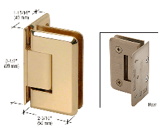 CRL Polished Brass Pinnacle 044 Series Wall Mount Offset Back Plate Hinge