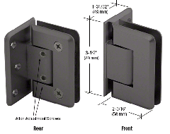 CRL Oil Rubbed Bronze Offset Wall Mount Adjustable Pinnacle Hinge