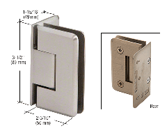 CRL Brushed Nickel Pinnacle 544 Series 5 Degree Wall Mount Offset Back Plate Hinge