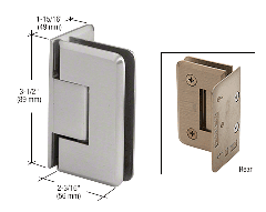 CRL Brushed Satin Chrome Pinnacle 544 Series 5 Degree Wall Mount Offset Back Plate Hinge