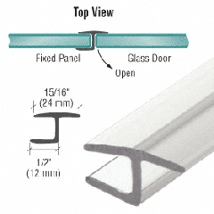 CRL Polycarbonate H-Jamb 180 Degree for 3/8" Glass